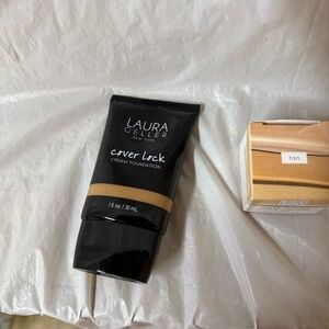 Laura Geller Cover Lock Cream Foundation - Tan and Baked Radiance concealer-sand